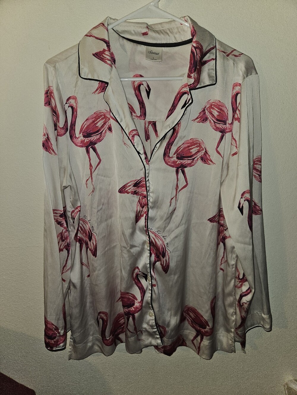 Soma Womans Flamingo Long Sleeve Size L